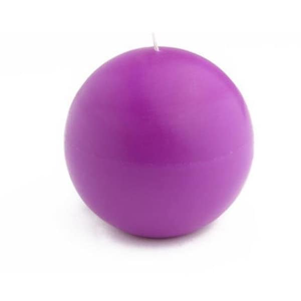 Zest Candle Zest Candle CBZ-034 4 in. Purple Ball Candles -2pc-Box CBZ-034 - main